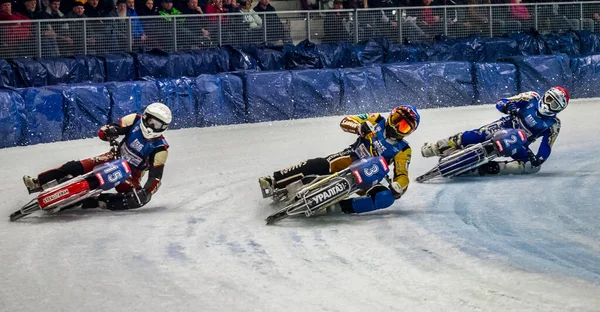 Inzell Alemanha Março 2019 World Ice Speedway Championship Esporte Retorna — Fotografia de Stock