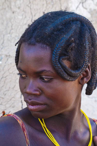 Opuwo Namibia Juli 2019 Unbekannte Himba Frau Mit Der Typischen — Stockfoto