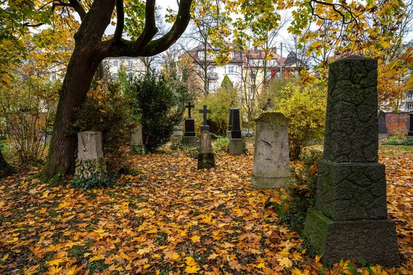 Utsikt Den Berømte Old North Cemetery Munich Tyskland Med Historiske – stockfoto