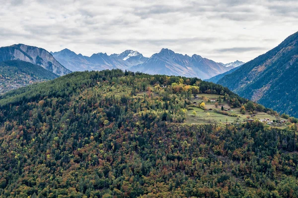 Fransa Daki Col Montets Ile Sviçre Deki Col Forclaz Arasındaki — Stok fotoğraf