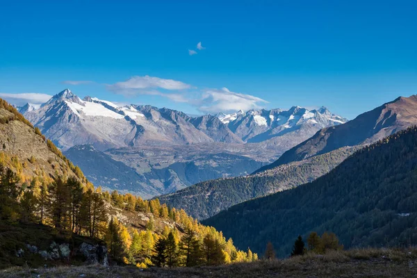 Sviçre Deki Simplon Geçidi Yakınlarındaki Dört Bin Metrelik Dağların Panoramik — Stok fotoğraf