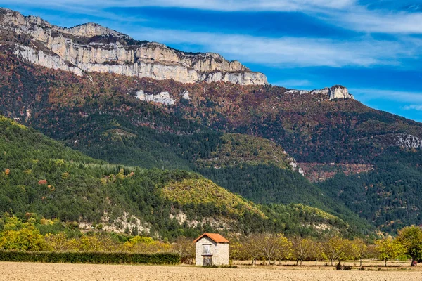 Krajobraz Wokół Wsi Chatillon Diois Parku Regionalnym Vercors Diois Drome — Zdjęcie stockowe