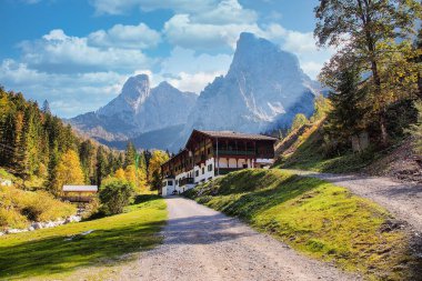 Scheffau Vadisi, Wilder Kaiser, Tyrol, Avusturya. Avusturya 'nın Tirol bölgesindeki Wilder Kaiser Dağları' nda yürüyüş.