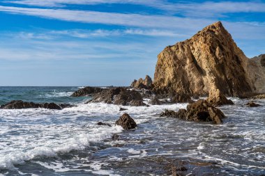 Cabo de Gata Nijar parkında bulunan Sirens Resifi, İspanya 'da Almerya
