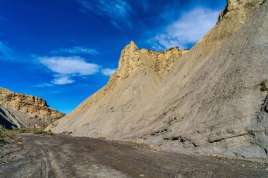 Tabernas Çölü, Desierto de Tabernas. Avrupa sadece çöl. Almerya, Endülüs bölgesi, İspanya. Vahşi doğa koruma alanı ve spagetti batı filmleri için mekan.