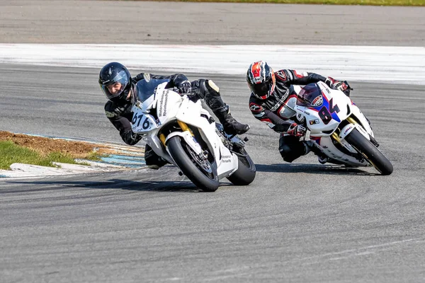 Hockenheim Německo Června 2019 Motocyklový Trénink Závodním Centru Baden Wurttemberg — Stock fotografie