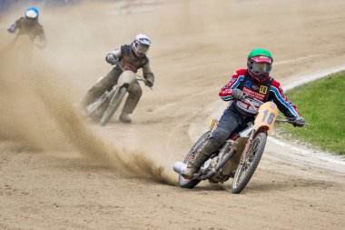 Pfarrkirchen, Almanya - 09 Eylül 2018: Almanya 'nın Pfarrkirchen kentinde uluslararası toprak yol yarışı