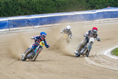 Pfarrkirchen, Almanya - 09 Eylül 2018: Almanya 'nın Pfarrkirchen kentinde uluslararası toprak yol yarışı