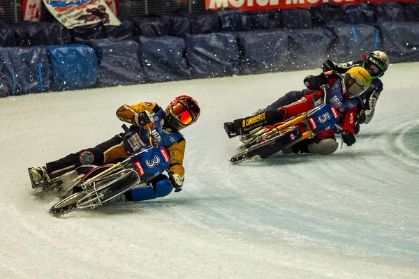 Inzell Alemanha Março 2019 World Ice Speedway Championship Esporte Retorna — Fotografia de Stock