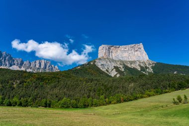 Mont Aiguille in the French Vercors mountains in France, Europe clipart