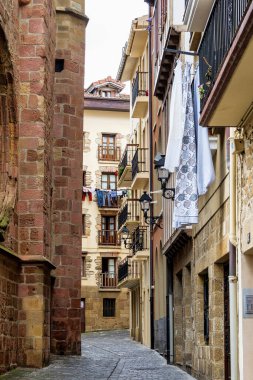 Getaria kasabası. İspanya 'nın kuzeyinde, Gipuzkoa iline bağlı bir kıyı kentidir..