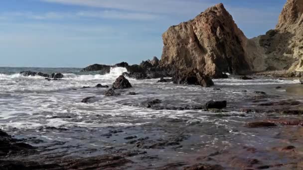 Costa Rochosa Parque Cabo Gata Nijar Almeria Espanha Andaluzia Maior — Vídeo de Stock