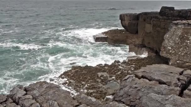 Burren Régió Clare Írország Burren Területe 250 Négyzetkilométer Nagyjából Ballyvaughan — Stock videók