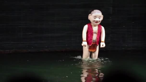 Traditionelles Vietnamesisches Wasserpuppentheater Hanoi Wasserpuppenspiel Hanoi Vietnam — Stockvideo