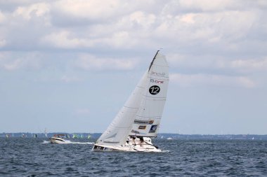 Travemuende, Almanya - 28 Temmuz 2018 Seyahat Haftası