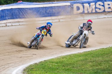 Pfarrkirchen, Almanya - 09 Eylül 2018: Almanya 'nın Pfarrkirchen kentinde uluslararası toprak yol yarışı