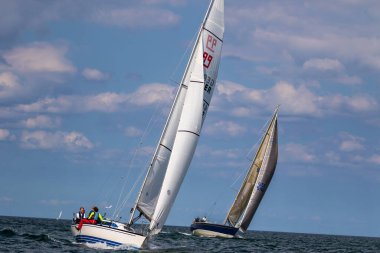 Travemuende, Almanya - 28 Temmuz 2018 Seyahat Haftası