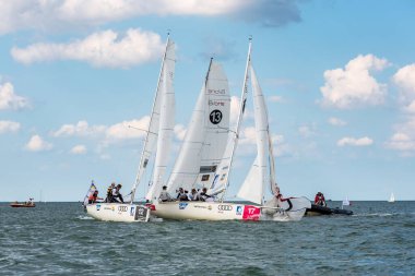 Travemuende, Almanya - 28 Temmuz 2018 Seyahat Haftası