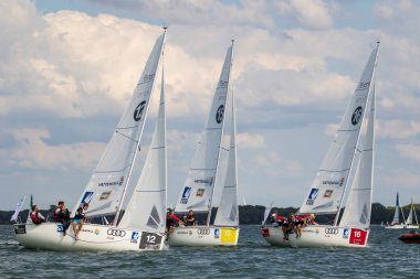 Travemuende, Almanya - 28 Temmuz 2018 Seyahat Haftası