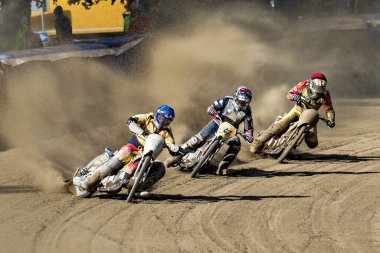 Pfarrkirchen, Almanya - 09 Eylül 2018: Almanya 'nın Pfarrkirchen kentinde uluslararası toprak yol yarışı