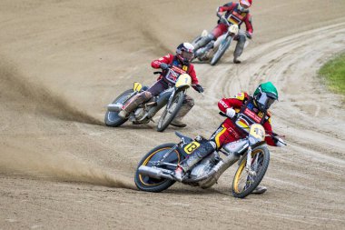 Pfarrkirchen, Almanya - 09 Eylül 2018: Almanya 'nın Pfarrkirchen kentinde uluslararası toprak yol yarışı