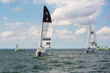 Travemuende, Almanya - 28 Temmuz 2018 Seyahat Haftası