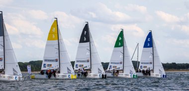 Travemuende, Almanya - 28 Temmuz 2018 Seyahat Haftası