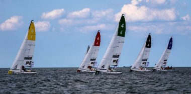 Travemuende, Almanya - 28 Temmuz 2018 Seyahat Haftası