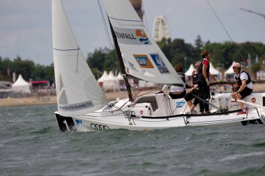 Travemuende, Almanya - 28 Temmuz 2018 Seyahat Haftası