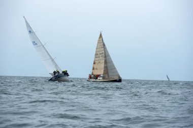 Travemuende, Almanya - 28 Temmuz 2018 Seyahat Haftası