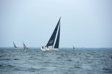 Travemuende, Almanya - 28 Temmuz 2018 Seyahat Haftası