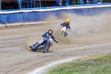 Pfarrkirchen, Almanya - 09 Eylül 2018: Almanya 'nın Pfarrkirchen kentinde uluslararası toprak yol yarışı