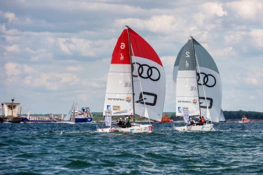 Travemuende, Almanya - 28 Temmuz 2018 Seyahat Haftası