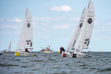 Travemuende, Almanya - 28 Temmuz 2018 Seyahat Haftası