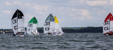 Travemuende, Almanya - 28 Temmuz 2018 Seyahat Haftası