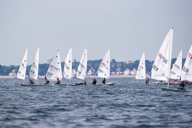 Travemuende, Almanya - 28 Temmuz 2018 Seyahat Haftası