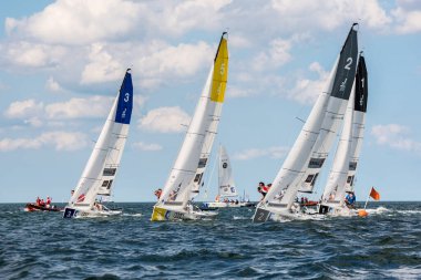 Travemuende, Almanya - 28 Temmuz 2018 Seyahat Haftası