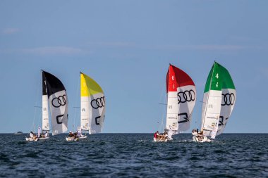 Travemuende, Almanya - 28 Temmuz 2018 Seyahat Haftası