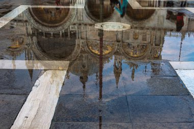 Venedik 'te güzel bir San Marco meydanı manzarası, Avrupa' da İtalya
