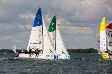 Travemuende, Almanya - 28 Temmuz 2018 Seyahat Haftası