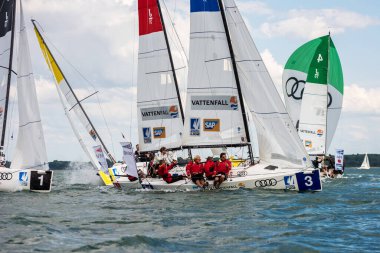 Travemuende, Almanya - 28 Temmuz 2018 Seyahat Haftası