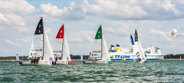 Travemuende, Almanya - 28 Temmuz 2018 Seyahat Haftası