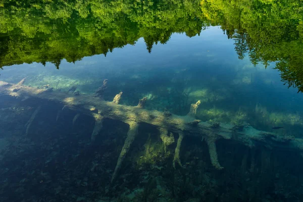 Schöne Landschaft Nationalpark Plitvicer Seen Kroatien Einer Der Ältesten Und — Stockfoto