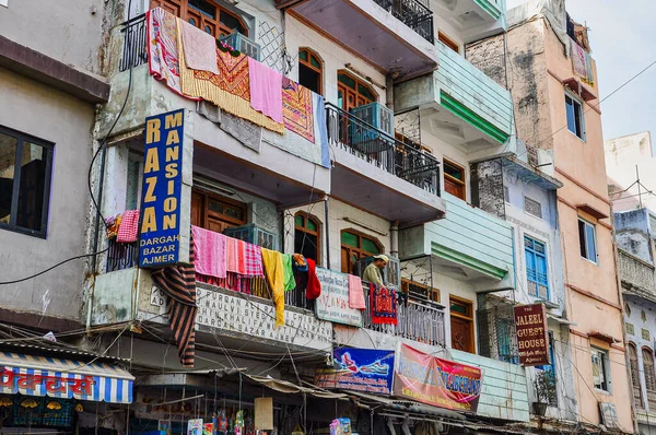 Аймер Індія Січень 2020 Люди Балконі Свого Будинку Біля Вхідних — стокове фото