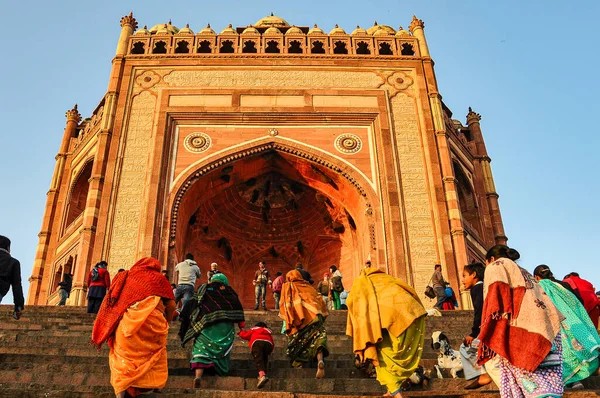 Fatehpur Sikri Indien Januar 2020 Gruppe Indischer Hindus Fatehpur Sikri — Stockfoto