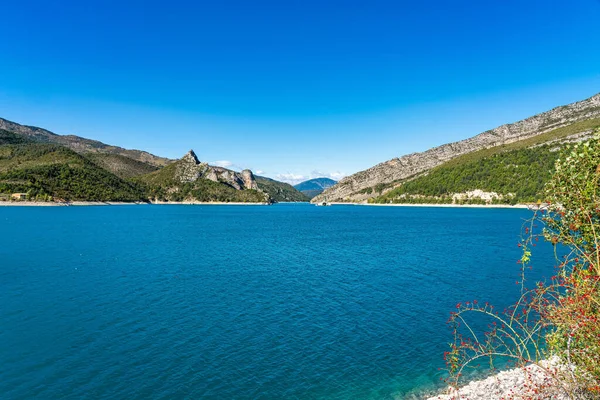 Scenic View Lac Castillon Verdon River Gorge Saint Julien Verdon — Stockfoto