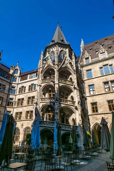 New Town Hall Stadshus Norra Delen Marienplatz München Bayern Tyskland — Stockfoto