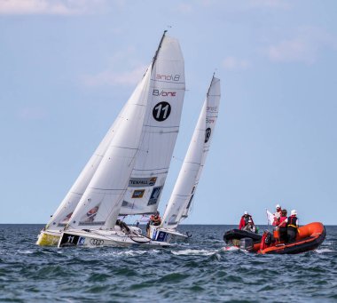 Travemuende, Almanya - 28 Temmuz 2018 Seyahat Haftası