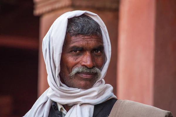 Fatehpur Sikri Indie Ledna 2020 Muž Šátkem Fatehpur Sikri Indie — Stock fotografie