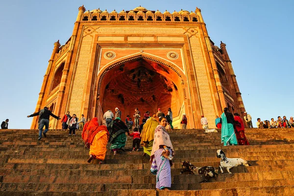 Fatehpur Sikri Indie Ledna 2020 Skupina Indických Hinduistů Fatehpur Sikri — Stock fotografie